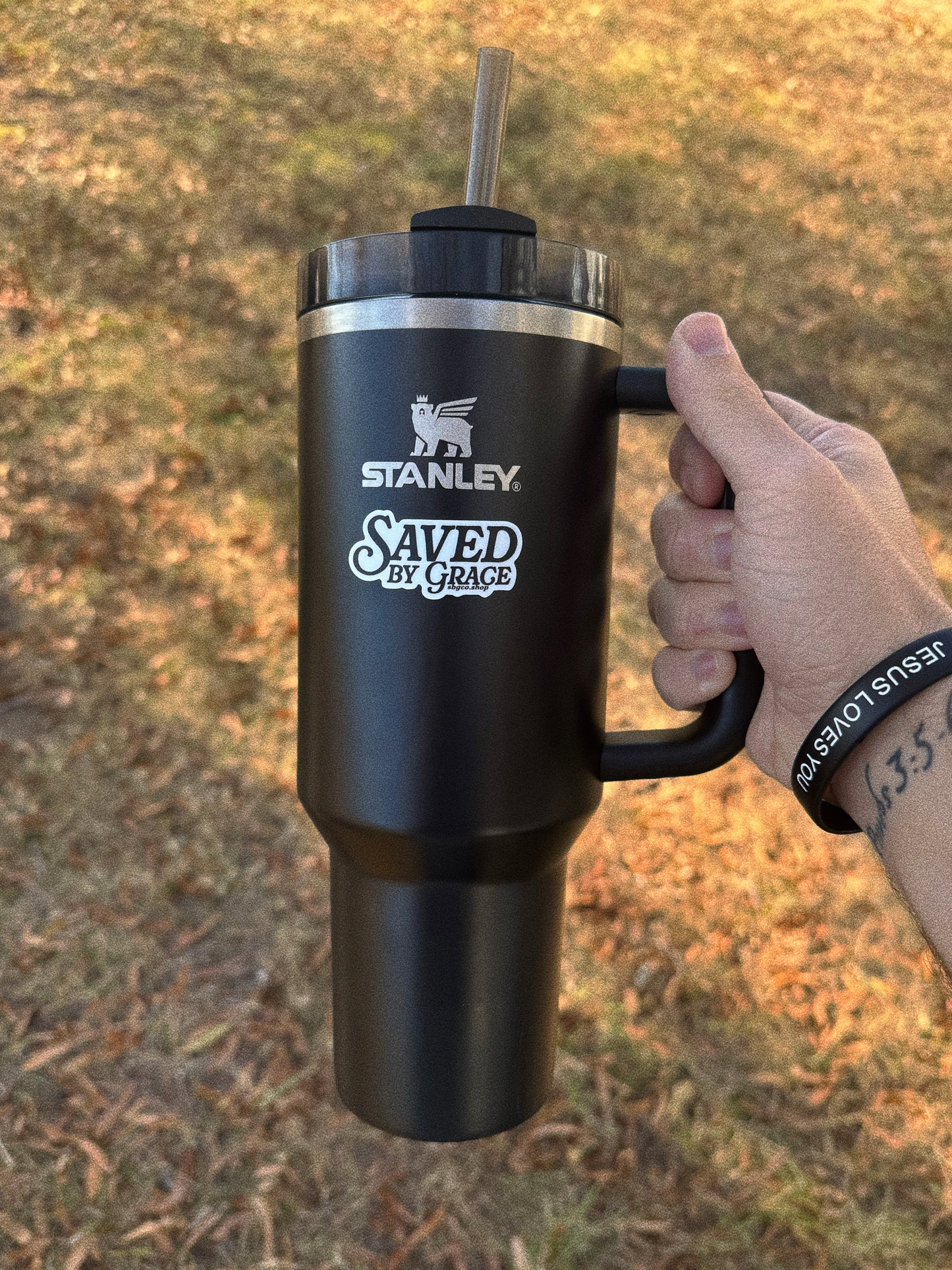 SAVED BY GRACE DIE CUT STICKER