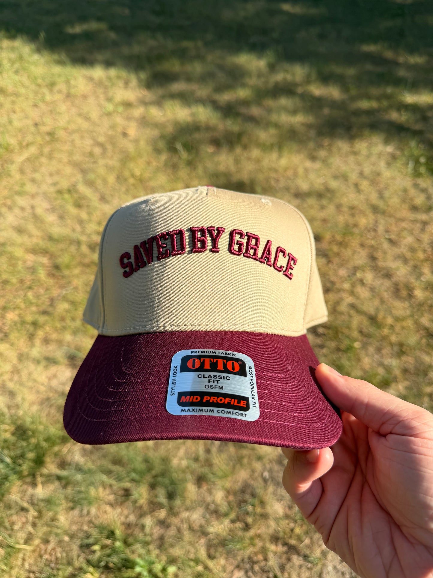 SAVED BY GRACE Classic Two-Tone Hat