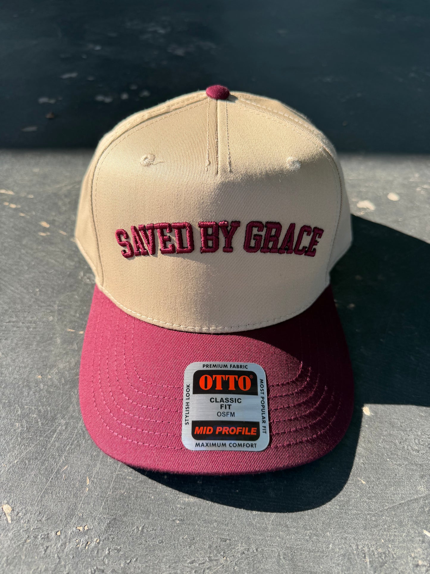 SAVED BY GRACE Classic Two-Tone Hat